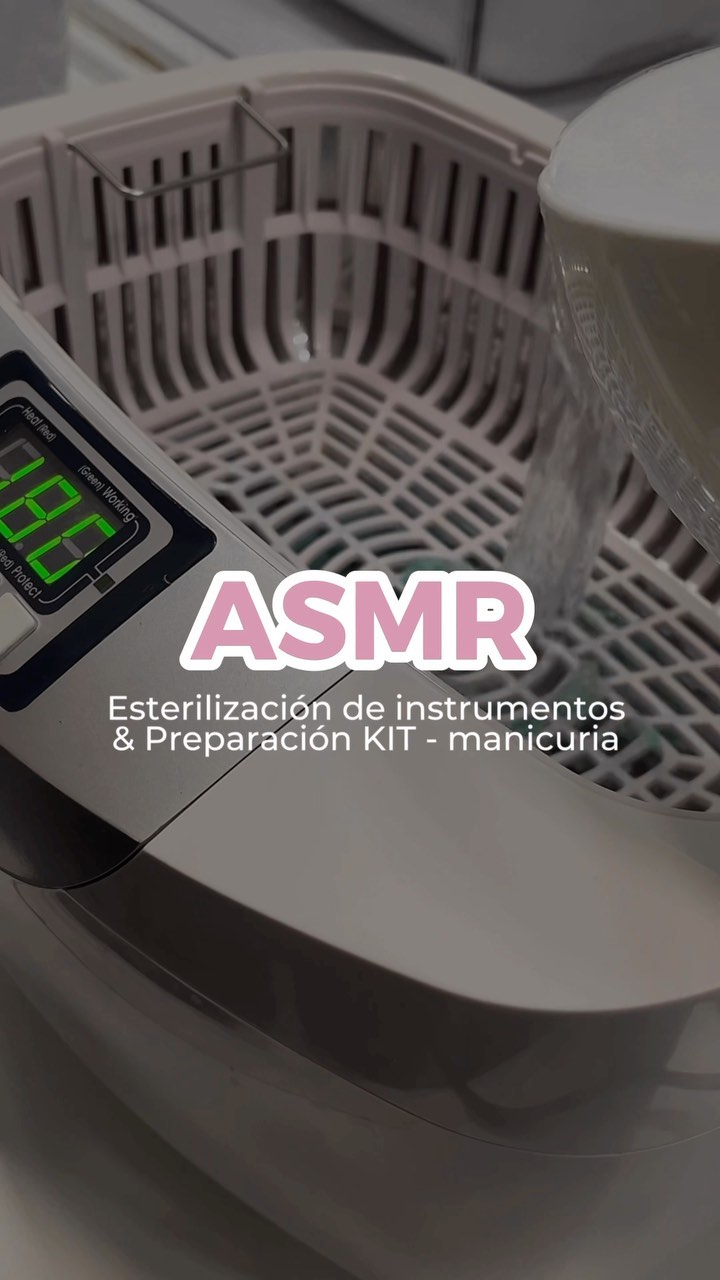Cuba de ultrasonido para esterilizar el instrumental de manicuría